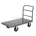 Global Industrial Platform Truck w/Steel Deck, 8 Rubber Casters, 48 x 24, 2400 Lb. Capacity 952132